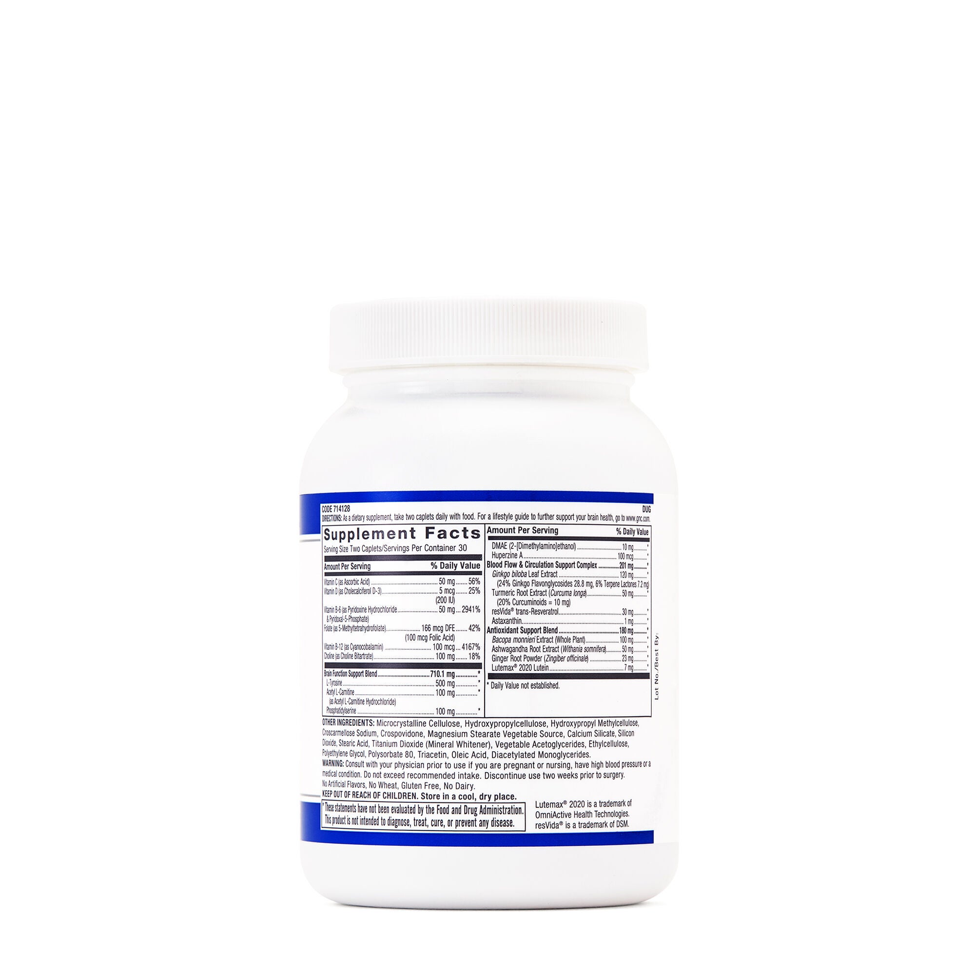 Brain Health Formula - 60 Caplets (30 Servings)  | GNC